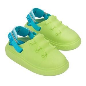 Mini Melissa Blue & Green Charlie Slingback Sneakers Toddler 9